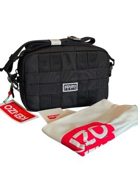 New Kenzo Paris Black Crossbody Shoulder Bag